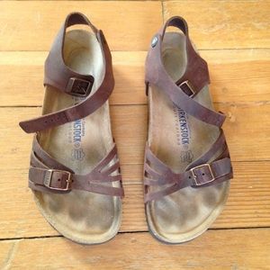 Birkenstock Leather Bali Ankle-Strap Sandals 39